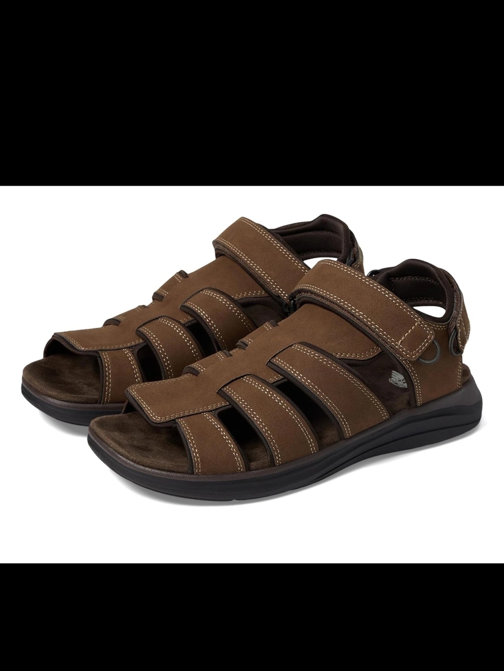 Dockers Men's Brown Multi-Strap Banbury Fisherman Sandals Size 10